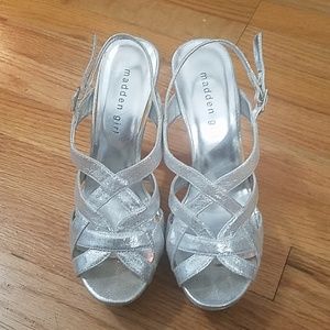 Silver Madden Girl Platform High Heel